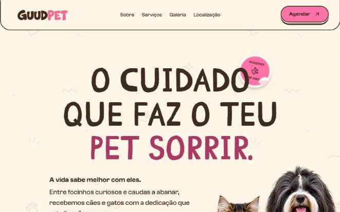 Home page of the project GuudPet